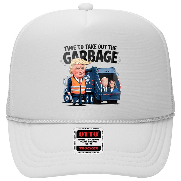 Garbage For Trump 2024 Funny Time To Take Out Garbage Biden Trucker Hat