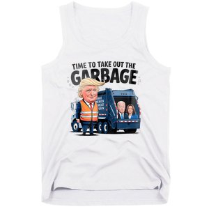 Garbage For Trump 2024 Funny Time To Take Out Garbage Biden Tank Top