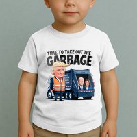 Garbage For Trump 2024 Funny Time To Take Out Garbage Biden Toddler T-Shirt