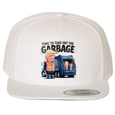 Garbage For Trump 2024 Funny Time To Take Out Garbage Biden Wool Snapback Cap