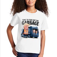 Garbage For Trump 2024 Funny Time To Take Out Garbage Biden Kids T-Shirt