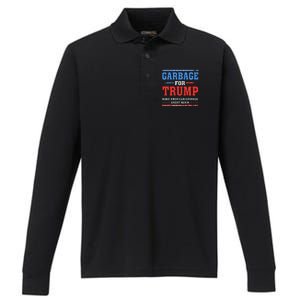 Garbage For Trump Make American Garbage Great Again Performance Long Sleeve Polo