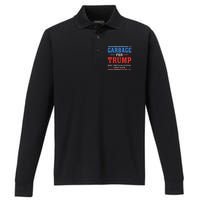 Garbage For Trump Make American Garbage Great Again Performance Long Sleeve Polo