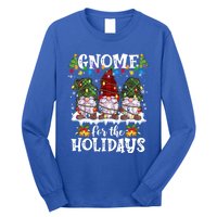 Gnome For The Holidays Red Green 3 Gnomes Christmas Xmas Gift Long Sleeve Shirt