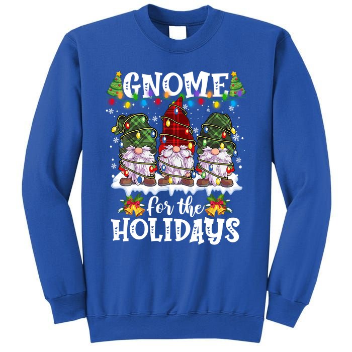 Gnome For The Holidays Red Green 3 Gnomes Christmas Xmas Gift Sweatshirt