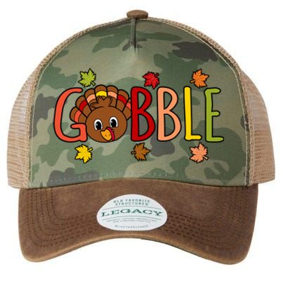 Gobble Funny Turkey Thanksgiving Family Graphic Cute Gift Legacy Tie Dye Trucker Hat