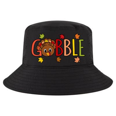 Gobble Funny Turkey Thanksgiving Family Graphic Cute Gift Cool Comfort Performance Bucket Hat