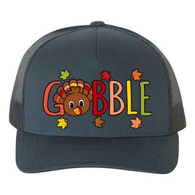 Gobble Funny Turkey Thanksgiving Family Graphic Cute Gift Yupoong Adult 5-Panel Trucker Hat