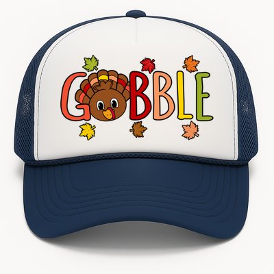 Gobble Funny Turkey Thanksgiving Family Graphic Cute Gift Trucker Hat