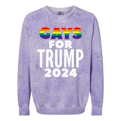 Gays For Trump 2024 Election Vote Colorblast Crewneck Sweatshirt