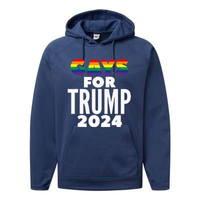 Gays For Trump 2024 Election Vote Performance Fleece Hoodie