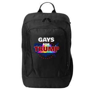 Gays For Trump 2024 Pro Reelect Donald Trump City Backpack