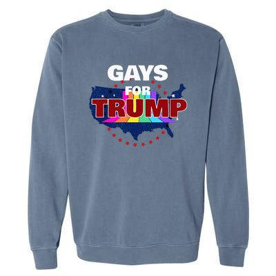 Gays For Trump 2024 Pro Reelect Donald Trump Garment-Dyed Sweatshirt