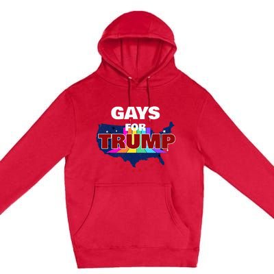 Gays For Trump 2024 Pro Reelect Donald Trump Premium Pullover Hoodie