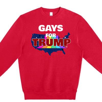 Gays For Trump 2024 Pro Reelect Donald Trump Premium Crewneck Sweatshirt