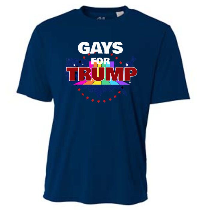 Gays For Trump 2024 Pro Reelect Donald Trump Cooling Performance Crew T-Shirt