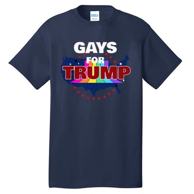 Gays For Trump 2024 Pro Reelect Donald Trump Tall T-Shirt