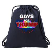 Gays For Trump 2024 Pro Reelect Donald Trump Drawstring Bag