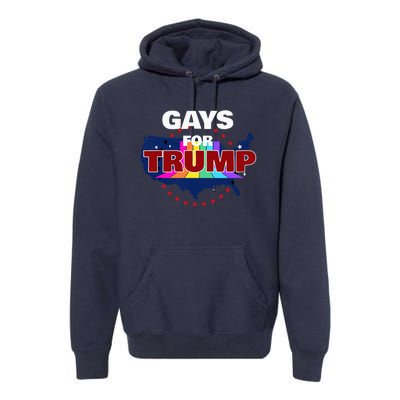 Gays For Trump 2024 Pro Reelect Donald Trump Premium Hoodie