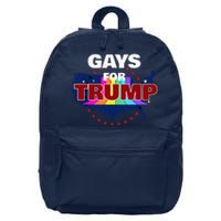 Gays For Trump 2024 Pro Reelect Donald Trump 16 in Basic Backpack