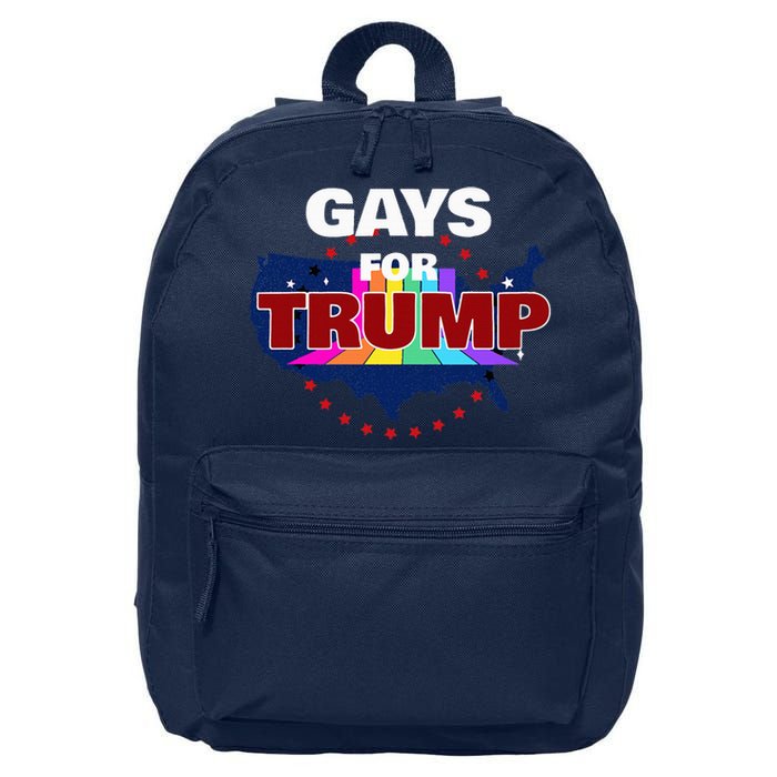 Gays For Trump 2024 Pro Reelect Donald Trump 16 in Basic Backpack