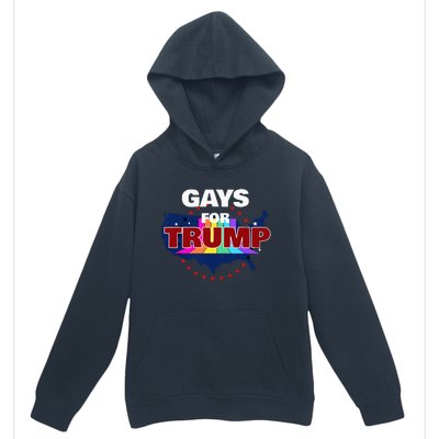 Gays For Trump 2024 Pro Reelect Donald Trump Urban Pullover Hoodie