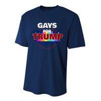 Gays For Trump 2024 Pro Reelect Donald Trump Performance Sprint T-Shirt