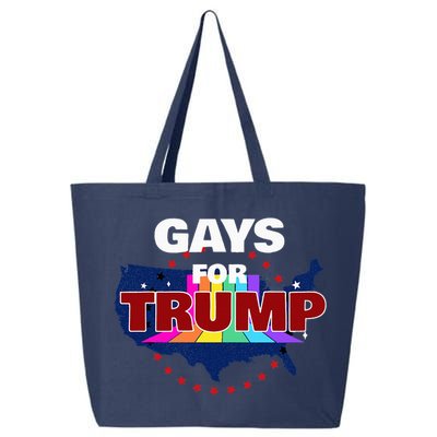 Gays For Trump 2024 Pro Reelect Donald Trump 25L Jumbo Tote