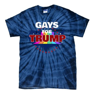 Gays For Trump 2024 Pro Reelect Donald Trump Tie-Dye T-Shirt