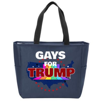 Gays For Trump 2024 Pro Reelect Donald Trump Zip Tote Bag