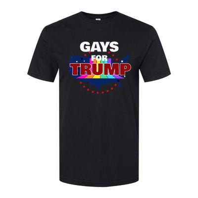 Gays For Trump 2024 Pro Reelect Donald Trump Softstyle CVC T-Shirt