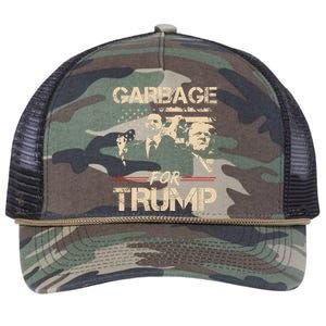 Garbage For Trump Make American Garbage Great Again Retro Rope Trucker Hat Cap