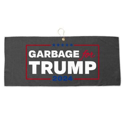 Garbage For Trump 2024 We Are Not Garbage Vote Trump Premium Large Microfiber Waffle Golf Towel