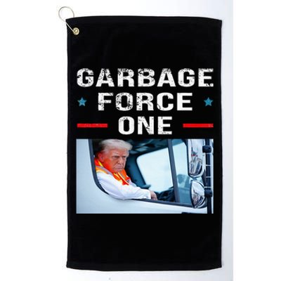 Garbage For Trump In The Truck Platinum Collection Golf Towel