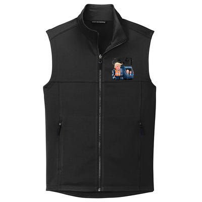 Garbage For Trump 2024 Funny Time To Take Out Garbage Biden Collective Smooth Fleece Vest