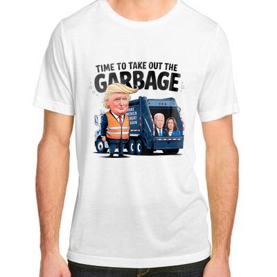 Garbage For Trump 2024 Funny Time To Take Out Garbage Biden Adult ChromaSoft Performance T-Shirt