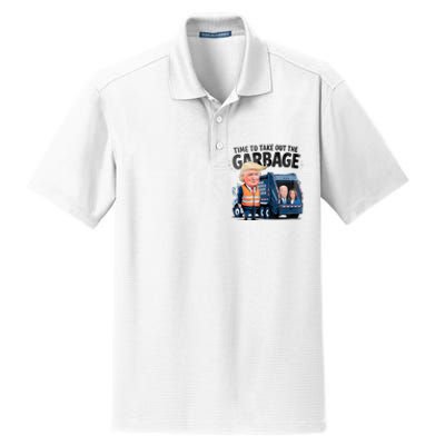 Garbage For Trump 2024 Funny Time To Take Out Garbage Biden Dry Zone Grid Polo