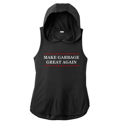 Garbage For Trump Make American Garbage Great Again 2024 Ladies PosiCharge Tri-Blend Wicking Draft Hoodie Tank