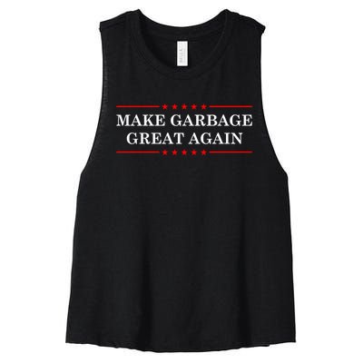 Garbage For Trump Make American Garbage Great Again 2024 Women's Racerback Cropped Tank