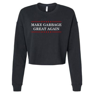 Garbage For Trump Make American Garbage Great Again 2024 Cropped Pullover Crew