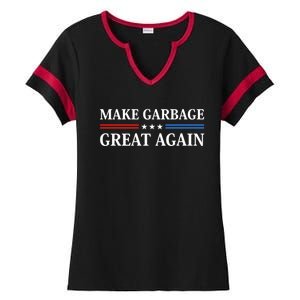 Garbage For Trump Make American Garbage Great Again 2024 Ladies Halftime Notch Neck Tee