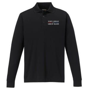 Garbage For Trump Make American Garbage Great Again 2024 Performance Long Sleeve Polo