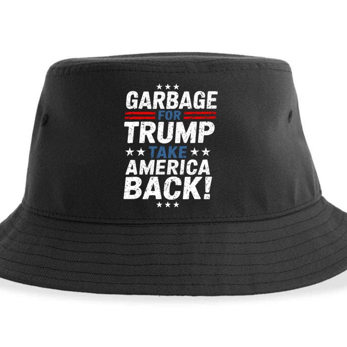 Garbage For Trump Take America Back Presidential Election Sustainable Bucket Hat