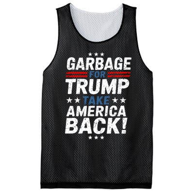 Garbage For Trump Take America Back Presidential Election Mesh Reversible Basketball Jersey Tank