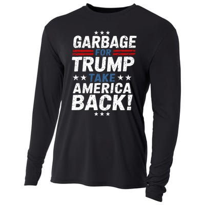 Garbage For Trump Take America Back Presidential Election Cooling Performance Long Sleeve Crew