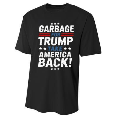 Garbage For Trump Take America Back Presidential Election Performance Sprint T-Shirt