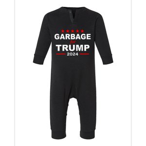 Garbage For Trump 2024 Infant Fleece One Piece