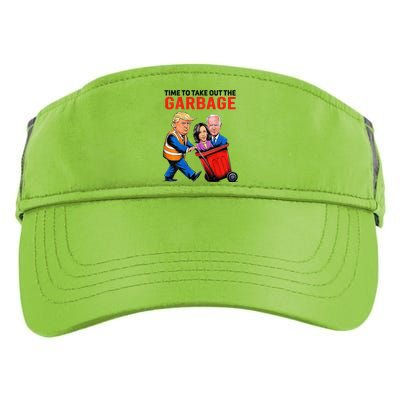 Garbage For Trump 2024 Funny Time To Take Out Garbage Biden Adult Drive Performance Visor