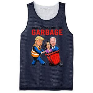 Garbage For Trump 2024 Funny Time To Take Out Garbage Biden Mesh Reversible Basketball Jersey Tank