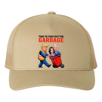 Garbage For Trump 2024 Funny Time To Take Out Garbage Biden Yupoong Adult 5-Panel Trucker Hat